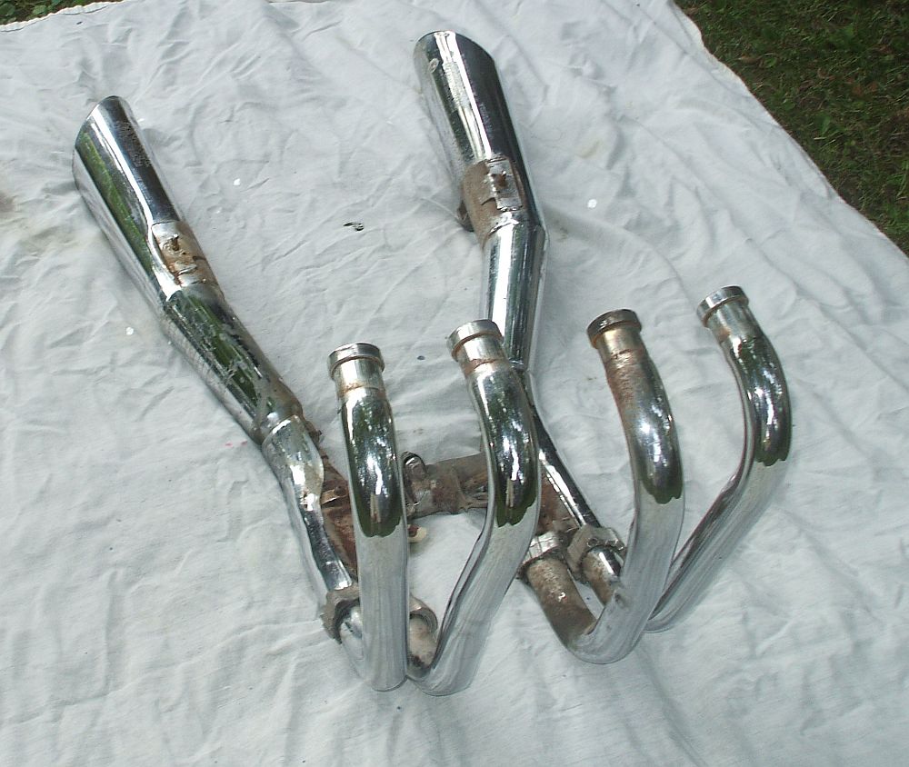 1983 Honda CB650 Nighthawk Exhaust Pipes Muffler 83 cb650sc