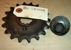 1980 Honda CB750K FRONT COUNTERSHAFT SPROCKET W BOLT 18 TOOTH