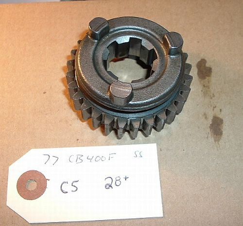 1977 Honda CB400 Super Sport COUNTERSHAFT GEAR 5TH C5 TRANSMISSION 28 tooth