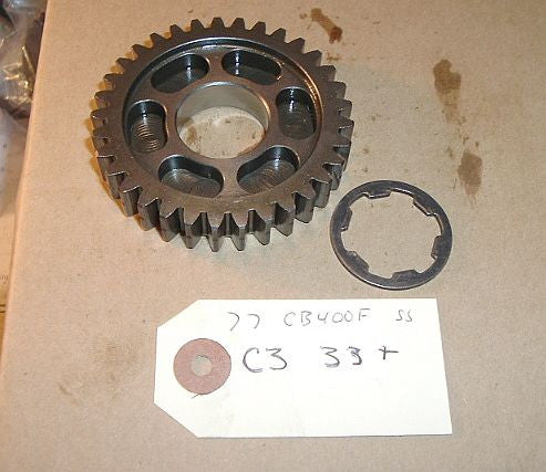 1977 Honda CB400 Super Sport TRANSMISSION THIRD COUNTERSHAFT GEAR C3 3RD 33t
