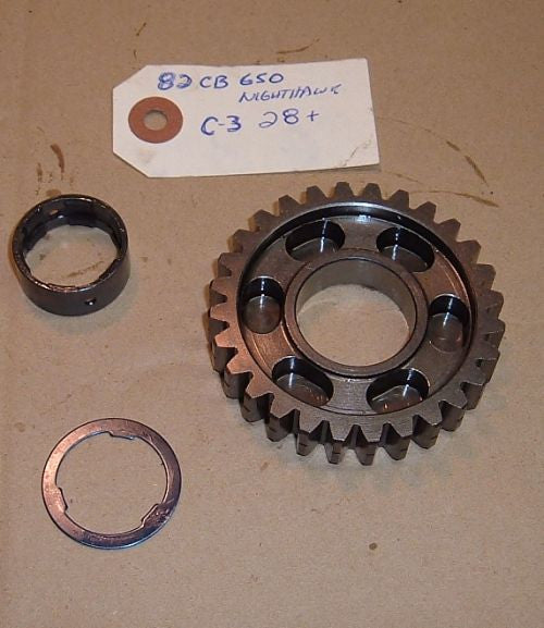 1982 Honda CB650 Nighthawk TRANSMISSION COUNTER SHAFT GEAR - C-3 28 TOOTH