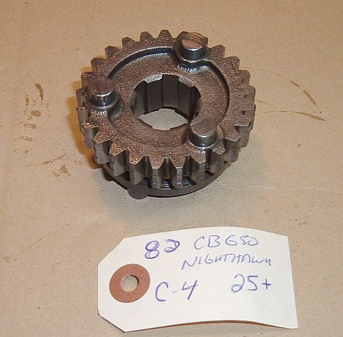1982 Honda CB650 Nighthawk TRANSMISSION COUNTER SHAFT GEAR C-4 25 tooth