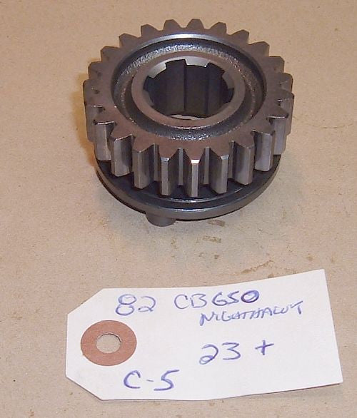 1982 Honda CB650 Nighthawk TRANSMISSION COUNTER SHAFT GEAR - C-5 23 TOOTH