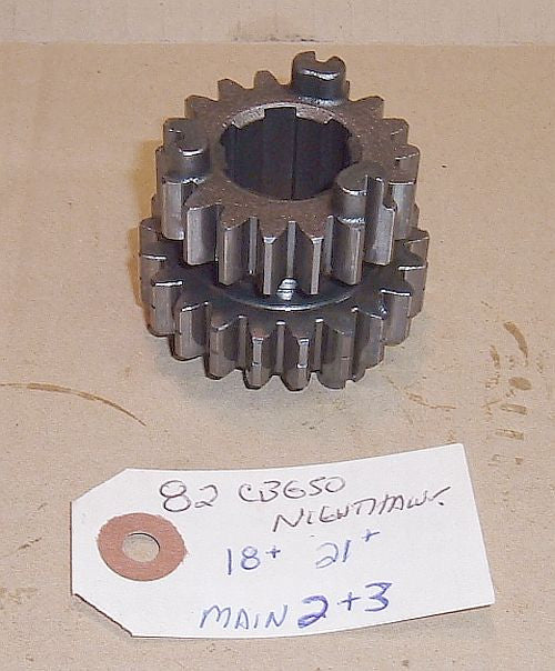 1982 Honda CB650 Nighthawk TRANSMISSION MAIN SHAFT GEAR - M-2 M-3