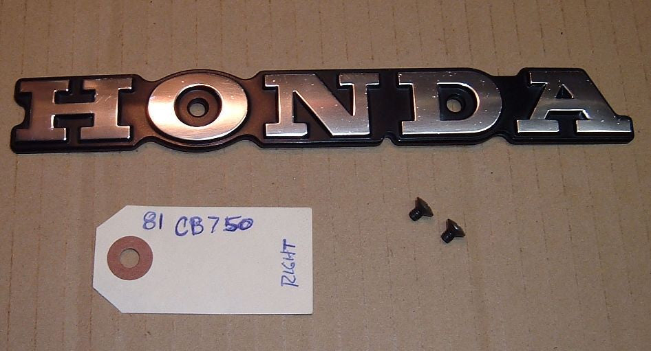 1981 Honda CB750 Super Sport FUEL TANK EMBLEM BADGE RIGHT SIDE