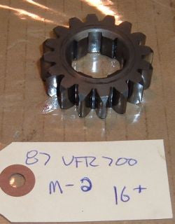 1987 Honda VFR700 Interceptor MAINSHAFT GEAR (16T) 2ND