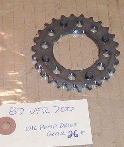 1987 Honda VFR700 Interceptor TRANSMISSION OIL PUMP DRIVE GEAR