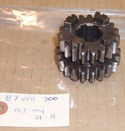 1987 Honda VFR700 Interceptor MAINSHAFT GEAR (19T / 21T) 3RD 4TH
