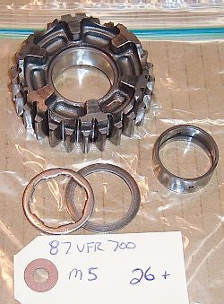 1987 Honda VFR700 Interceptor MAINSHAFT GEAR (26T) 5TH