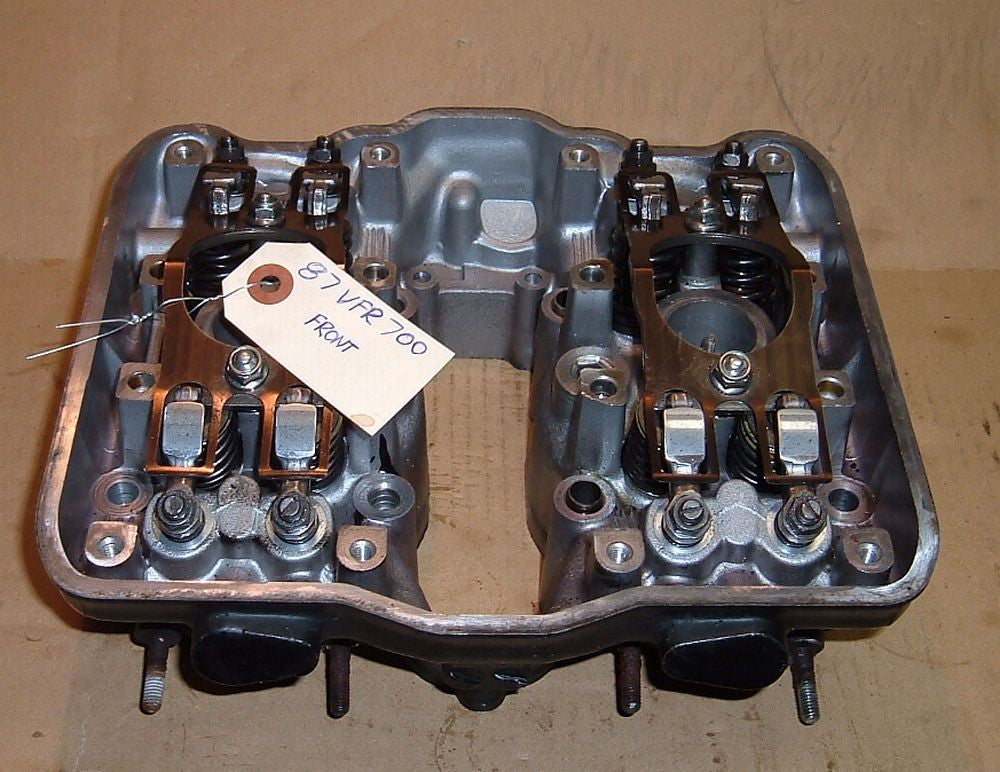 1987 Honda VFR700 Interceptor CYLINDER HEAD TOP END FRONT COMPLETE W VALVES AND LIFTERS