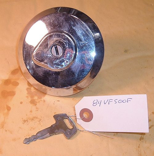 1984 Honda VF500 Interceptor Gas Cap Fuel Tank Cap w Key 83 84 85 86