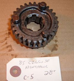 1985 Honda CB650 Nighthawk COUNTER SHAFT TRANSMISSION GEAR C-5 28 TOOTH