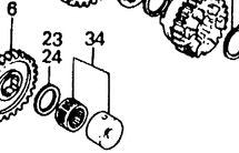 1985 Honda VF500 interceptor Main Shaft End Bearing