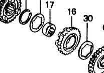 1986 Honda VF500 Interceptor Mainshaft Gear M-6 26 tooth