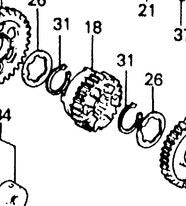 1986 Honda VF500 Interceptor TRANSMISSION COUNTER SHAFT GEAR C-6 30 tooth