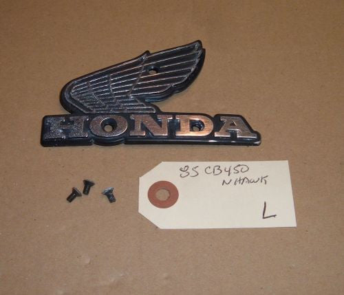1985 Honda CB450 Nighthawk TANK EMBLEM BADGE LEFT SIDE
