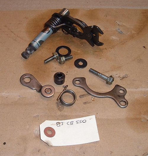 1983 Honda CB550 Nighthawk GEARSHIFT SHIFT LEVER SPINDLE COMPLETE ASSEMBLY W SPRING OUTER COMPONENTS 83 84 85