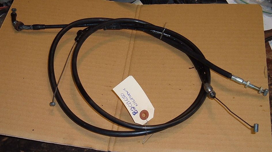 1982 Honda CB650 Nighthawk throttle Cables A B