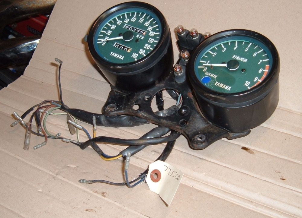 1977 Yamaha XS750 Speedometer Tachometer Gauge Cluster
