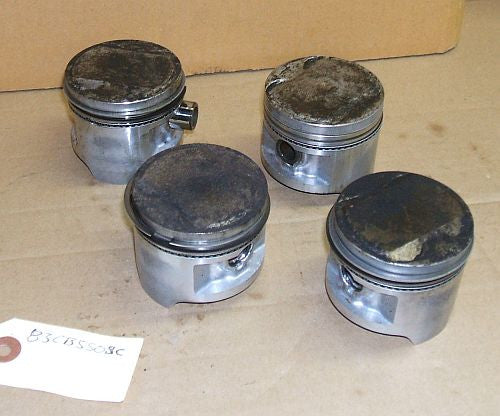 1983 Honda CB550 Nighthawk PISTONS - ALL FOUR - PISTON W RINGS AND WRIST PIN