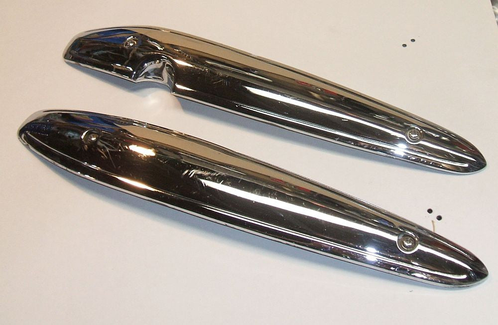 1976 Honda GL1000 HEAT SHIELD MUFFLER EXHAUST CHROME R L RIGHT LEFT