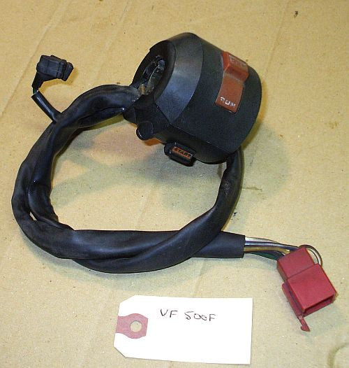 1984 Honda VF500 Interceptor Bar Control Right Throttle Housing Starter Switch