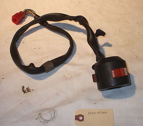 1985 Honda VF500 Interceptor Bar Control Right Throttle Housing Starter Switch