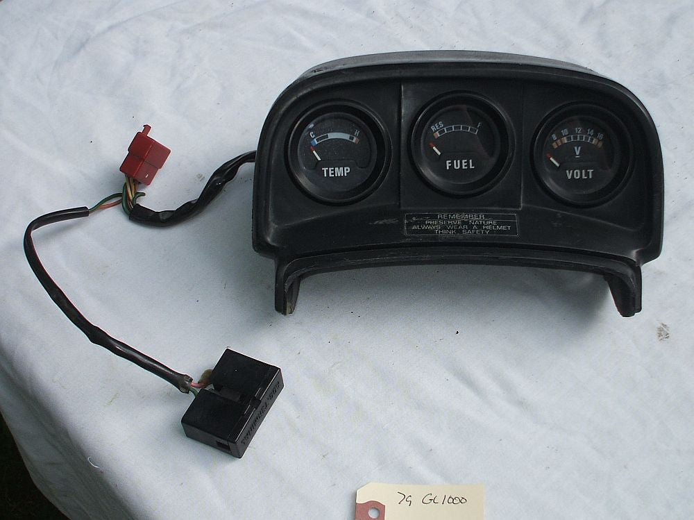 1979 Honda GL1000 GL 1000 Goldwing Meter Volt Fuel Temperature Gauge 1975 1976 1977 1978