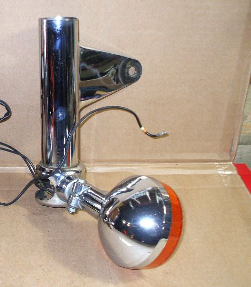 1976 Honda GL1000 GOLDWING HEADLIGHT MOUNT FORK COVER CHROME W Turn Signal