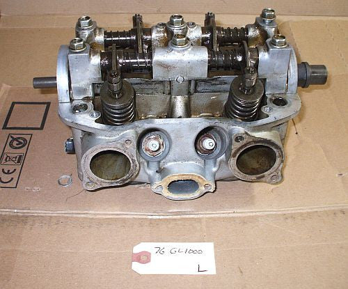1976 Honda GL1000 Goldwing COMPLETE CYLINDER HEAD CAM SHAFT VALVE LEFT SIDE