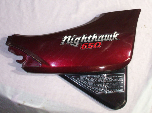 1983 Honda CB650 Nighthawk Side Plate Cover Right R 83 cb650sc