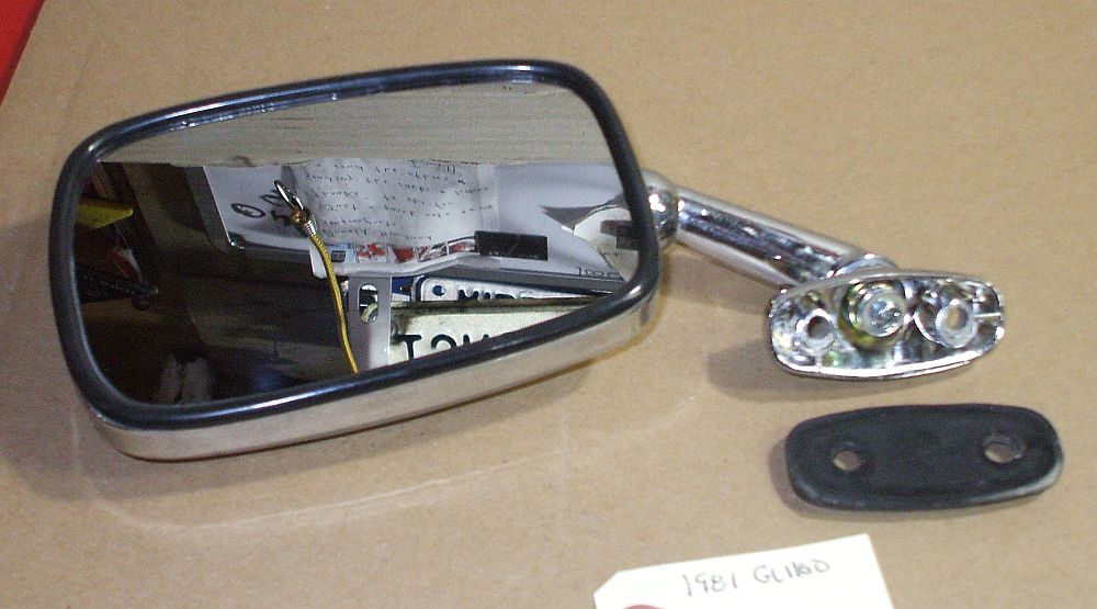 1981 Honda GL1100  MIRROR LEFT SIDE L CHROME