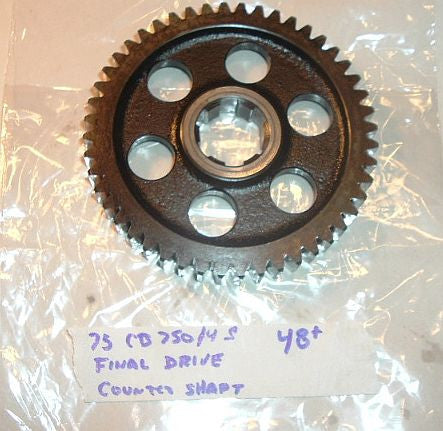 1975 Honda CB750 Super Sport FINAL DRIVE GEAR COUNTER SHAFT countershaft 48 TOOTH