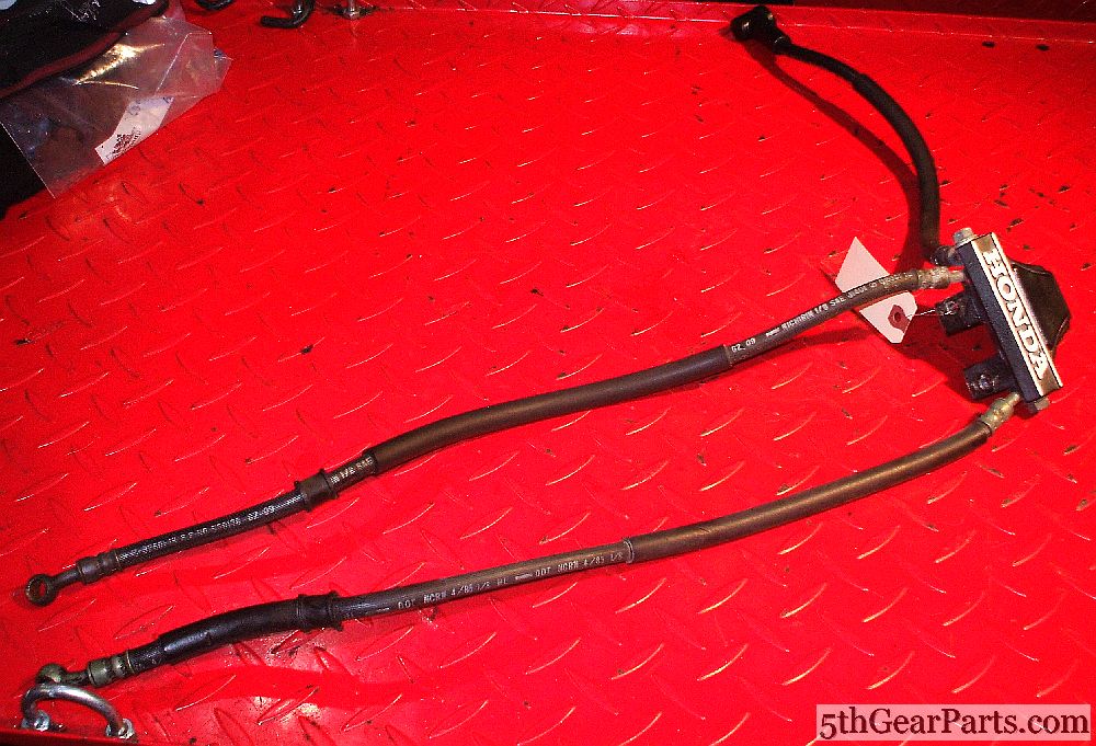 1983 Honda CB650 Nighthawk FRONT BRAKE LINES 2 WAY JOINT W HOSE 83 CB 650 SC