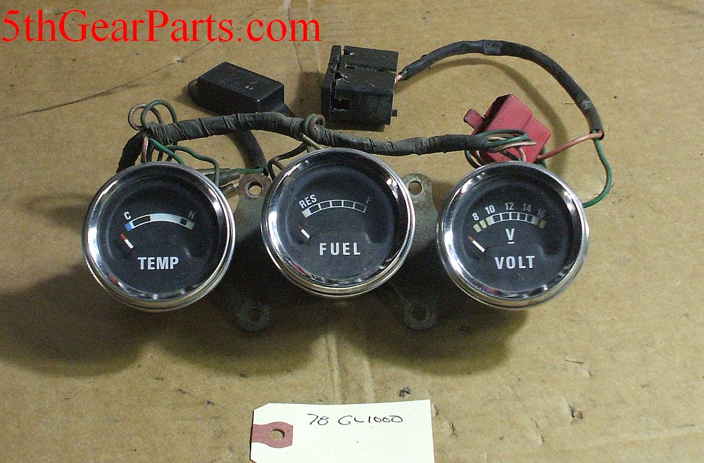 1979 Honda GL1000 GL 1000 Goldwing Meter Volt Fuel Temperature Gauge 1975 1976 1977 1978