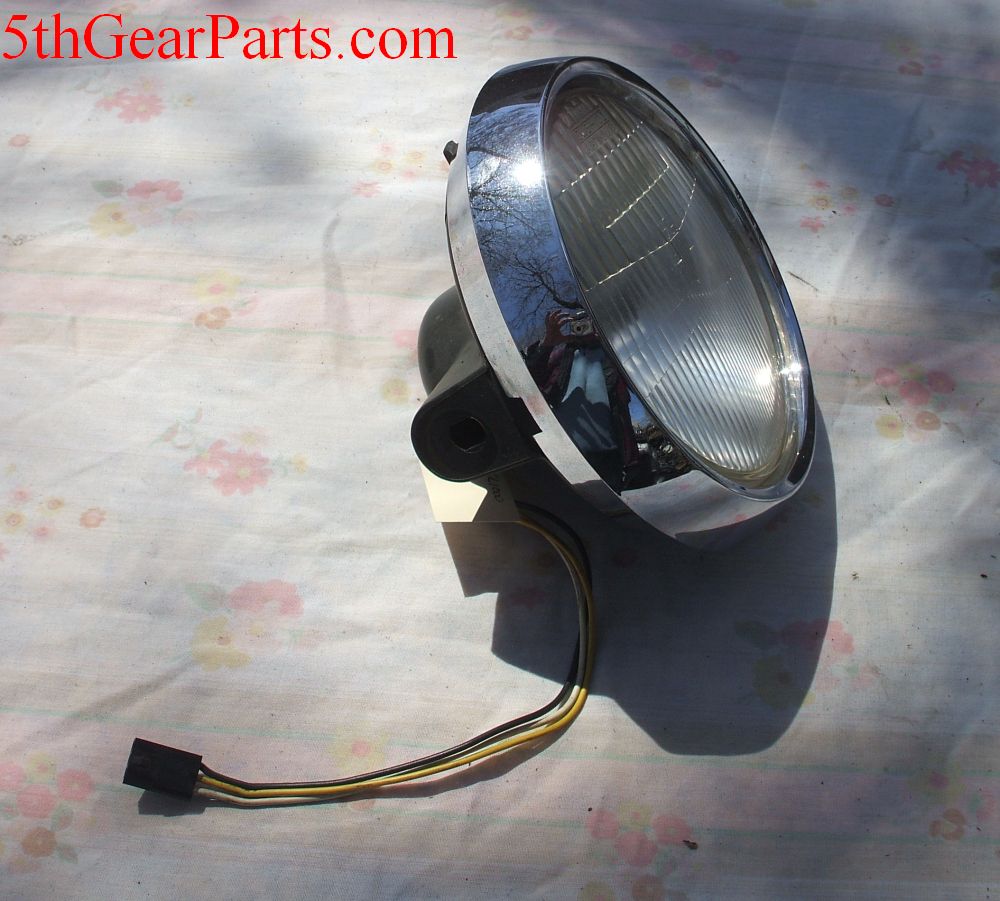 1979 Honda GL1000 Goldwing CHROME HEADLIGHT BUCKET W RING BULB VETTER WINDJAMMER FAIRING