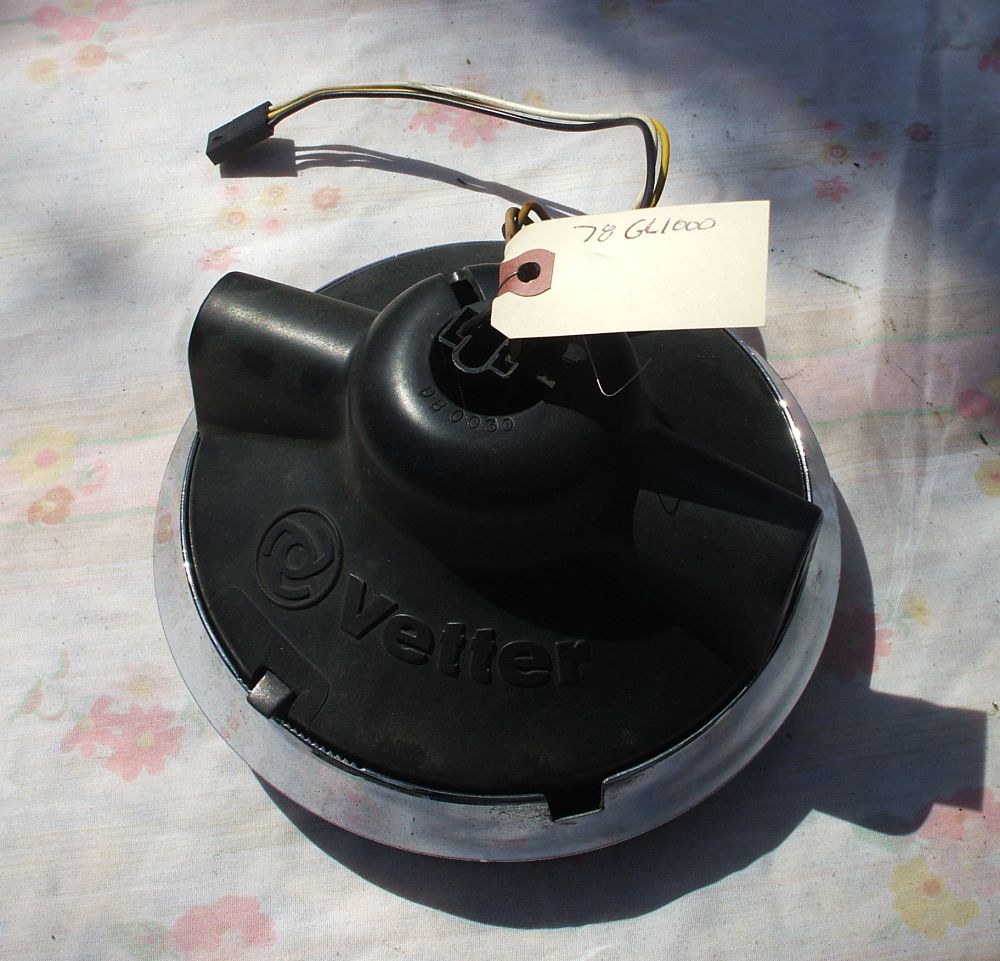 1979 Honda GL1000 Goldwing CHROME HEADLIGHT BUCKET W RING BULB VETTER WINDJAMMER FAIRING