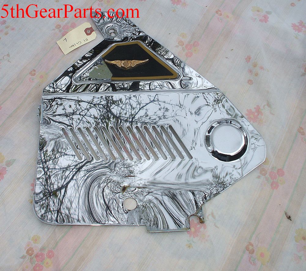 1983 Honda GL1100 Goldwing  CHROME GUARD PLATE STAY LEFT SIDE 80 81 82 83