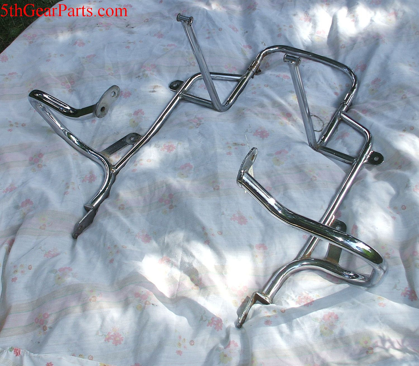 1981 Honda GL1100 GOLDWING CHROME LUGGAGE MOUNT BUMPER GUARD CRASH BARS