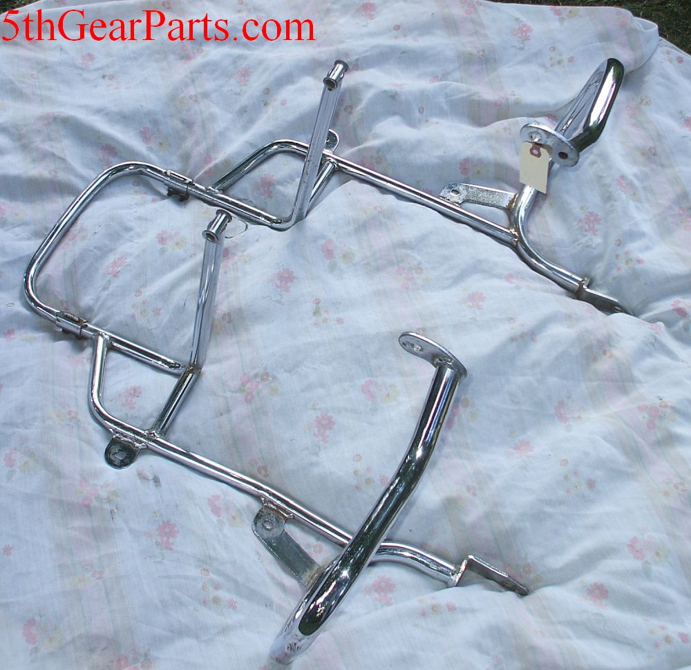 1981 Honda GL1100 GOLDWING CHROME LUGGAGE MOUNT BUMPER GUARD CRASH BARS