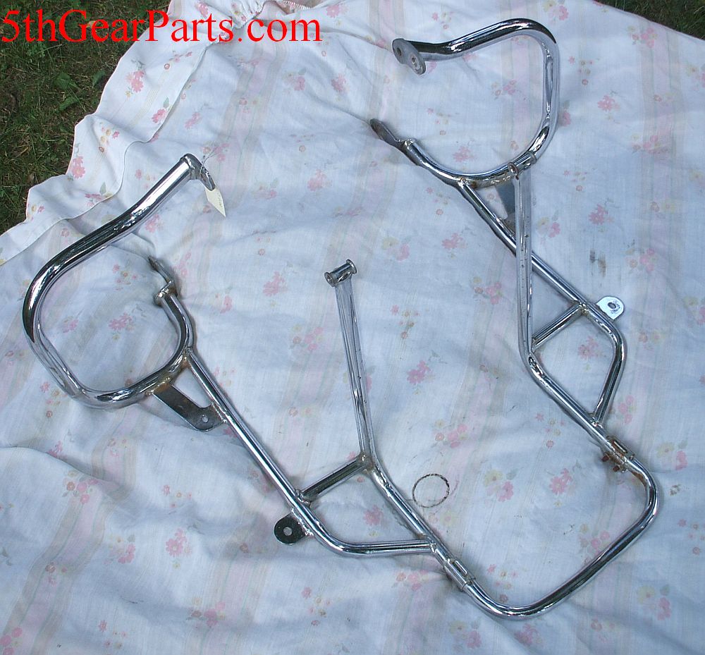 1981 Honda GL1100 GOLDWING CHROME LUGGAGE MOUNT BUMPER GUARD CRASH BARS