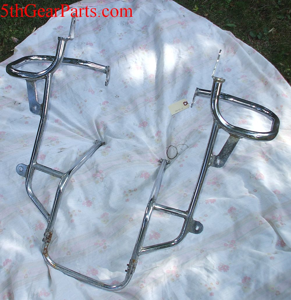 1981 Honda GL1100 GOLDWING CHROME LUGGAGE MOUNT BUMPER GUARD CRASH BARS