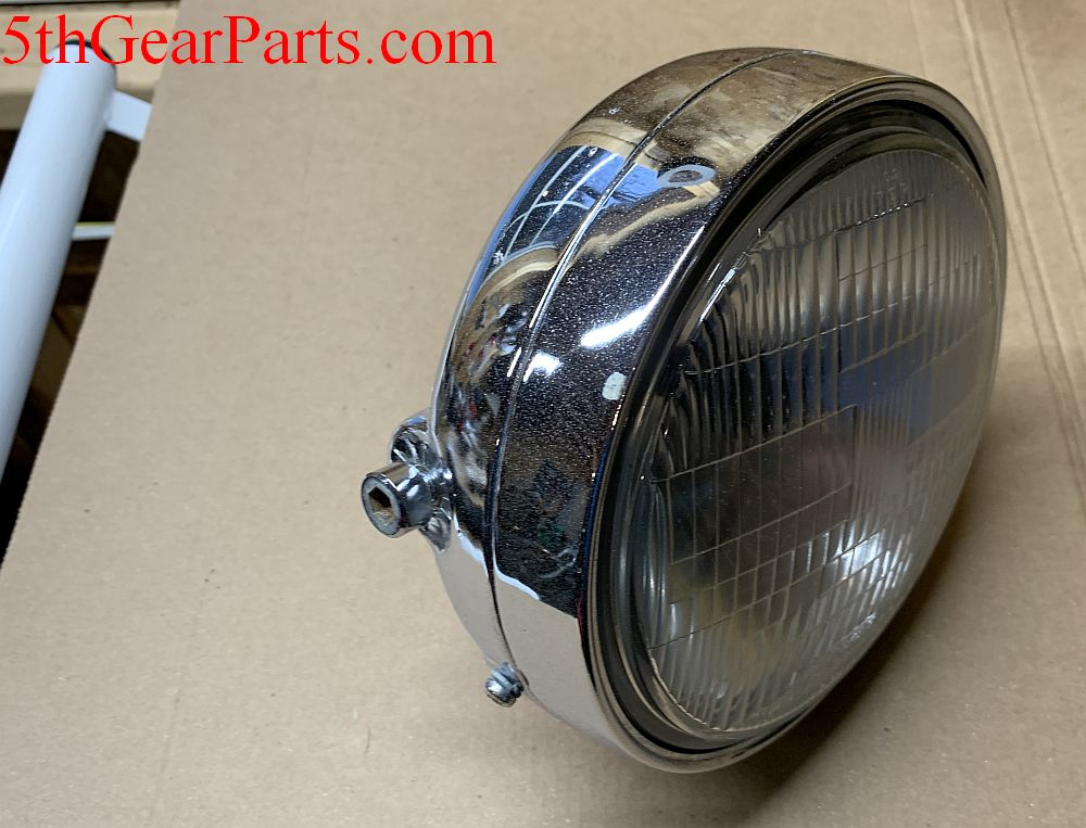 1983 Honda VF750 Magna Headlight Head Light Bulb Ring and Bucket Chrome