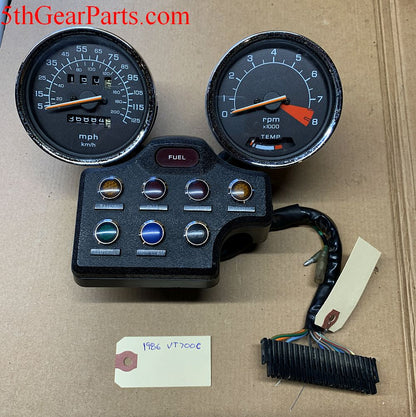 1986 Honda VT700 Shadow 86 87 88 Speedometer Tachometer Gauge Cluster