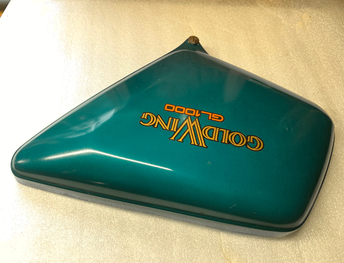 1975 Honda GL1000 Goldwing Right side cover plate R Candy Blue Green