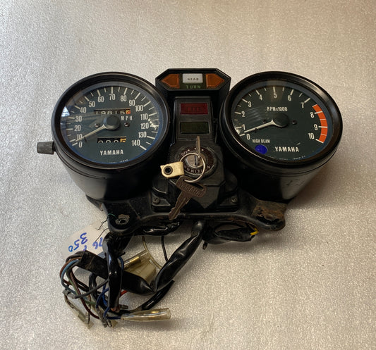 1977 Yamaha XS750 Gauge Cluster Speedometer Tachometer 77