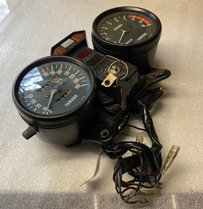1977 Yamaha XS750 Gauge Cluster Speedometer Tachometer 77