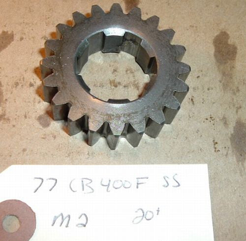 1977 Honda CB400 Super Sport TRANSMISSION SECOND MAINSHAFT GEAR M2 2ND GEAR 20 TOOTH