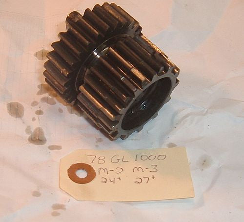 1978 Honda GL1000 Goldwing TRANSMISSION 2nd and 3rd MAINSHAFT GEAR 24 tooth m2 m3