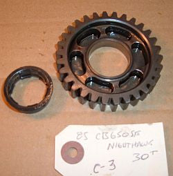 1985 Honda CB650 TRANSMISSION COUNTER SHAFT GEAR - C-3 30 tooth